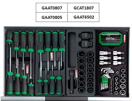 TOPTUL GCAJ305H – 305-Piece Professional Tool Trolley