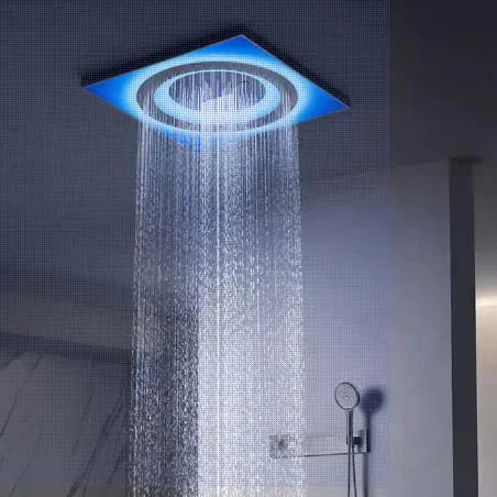 Rainfall LED Ceiling Mounted Elegant Shower Set