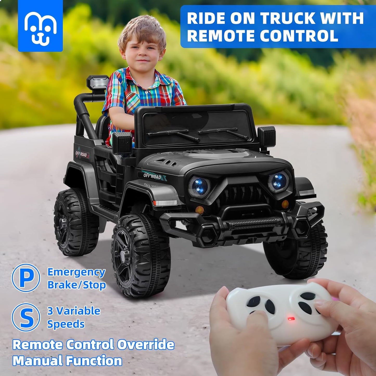 12V Kids Electric Ride on Truck Car Remote Control