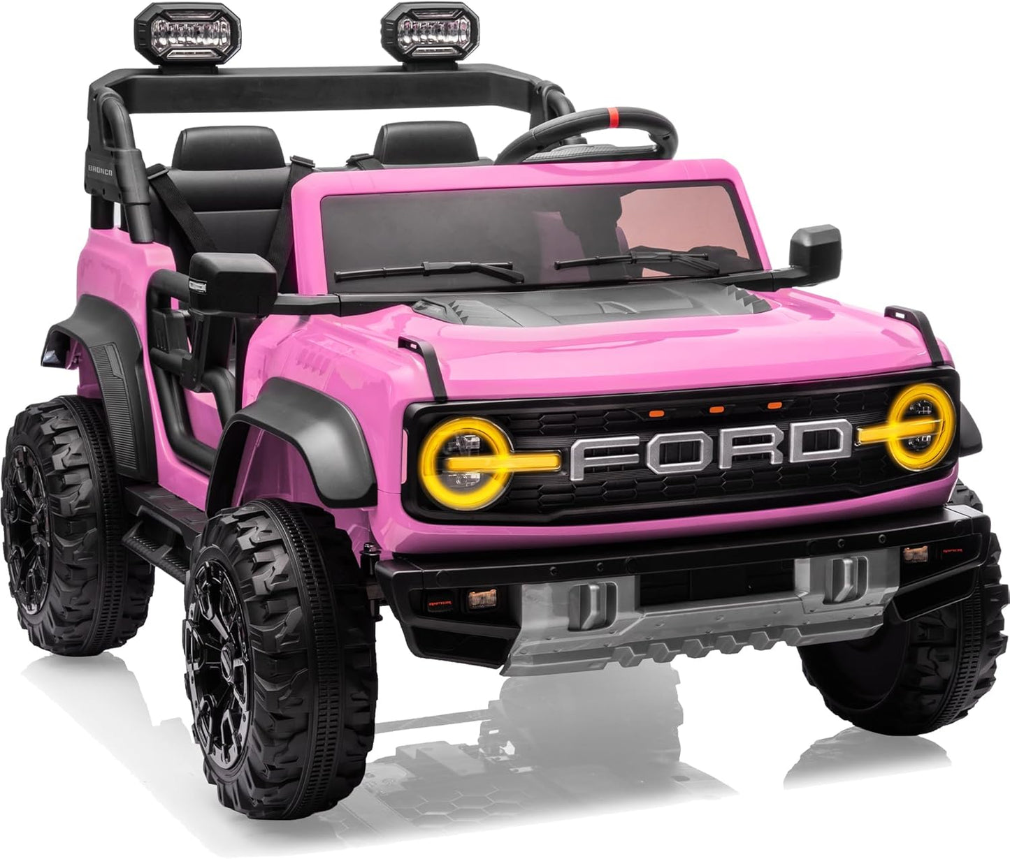 24V Ride on Toys for Big Kids, Licensed Ford Bronco Raptor 2 Seater Ride on Cars with Remote Control