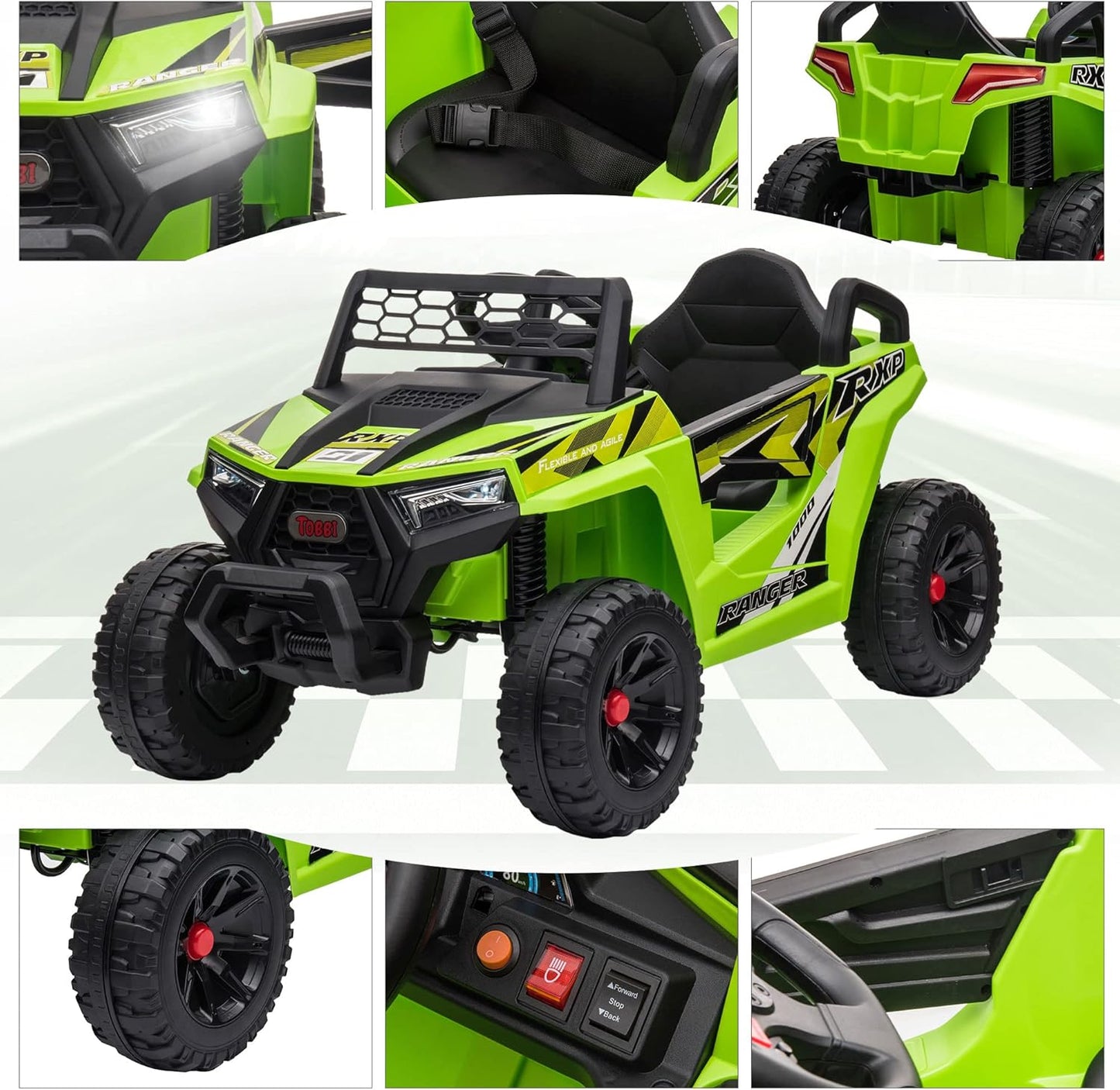 12V Kids Ride on Car, Electric Off-Road UTV Truck with Forward and Reverse Functions