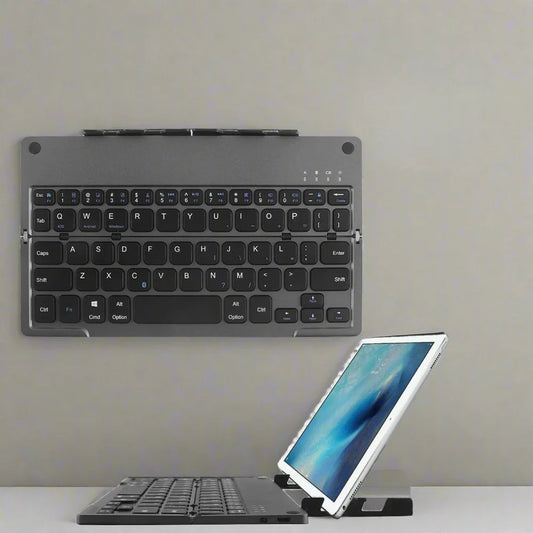 Travel-Friendly Foldable Wireless Keyboard Phone Holder⁠