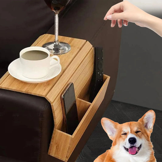 Sofa Side Foldable Cup Holder Tray Organizer⁠