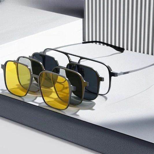 Pure Titanium Magnetic Clip-On Glasses⁠